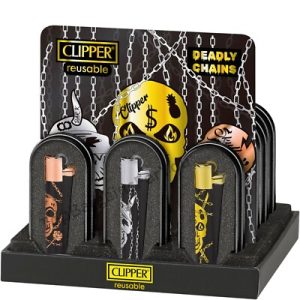 Metalni Clipper vžigalnik Deadly Chains