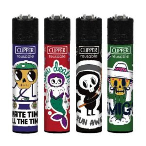 Clipper vžigalnik Sticker Skulls